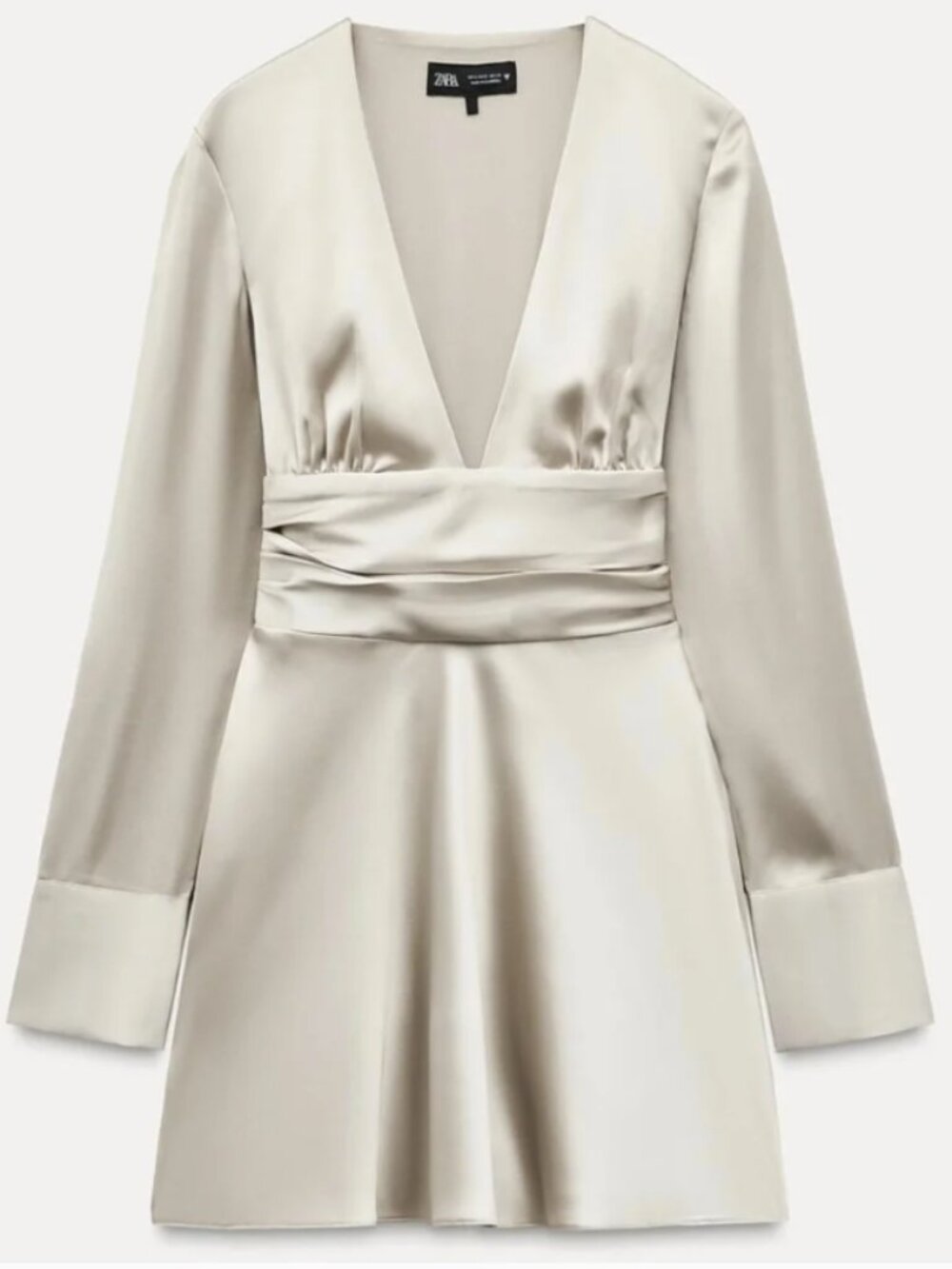 NEW ZARA Satin effect dress